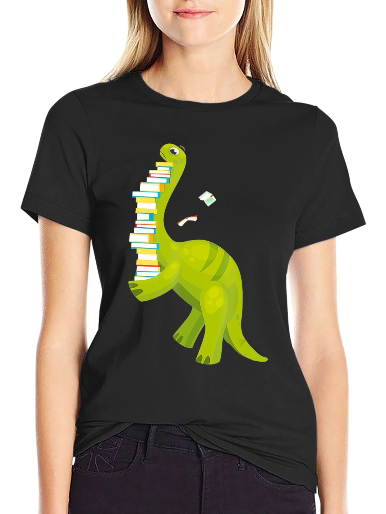 Bookworm Dino Tee - Cute Reader T-Shirt
