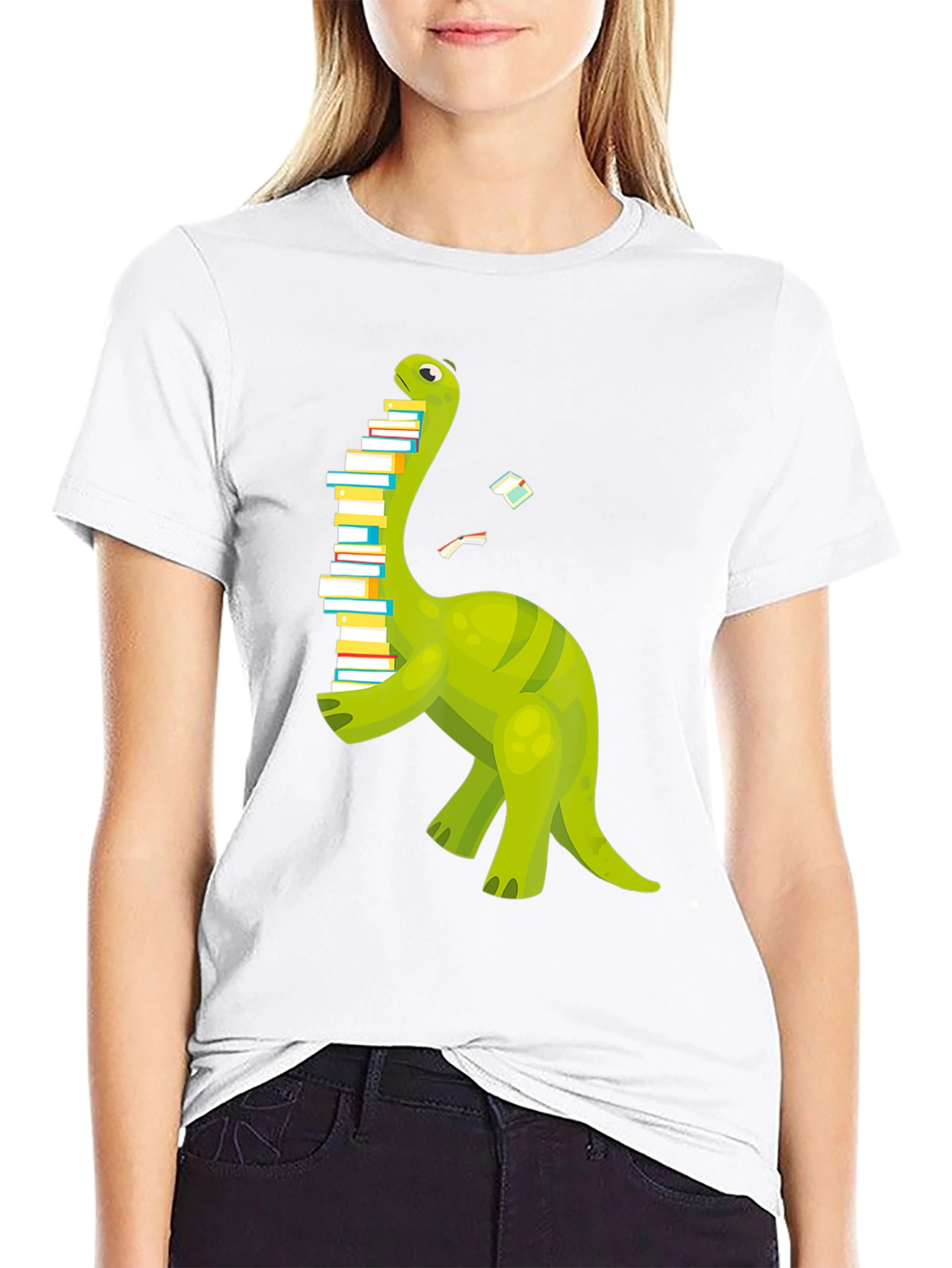 Bookworm Dino Tee - Cute Reader T-Shirt