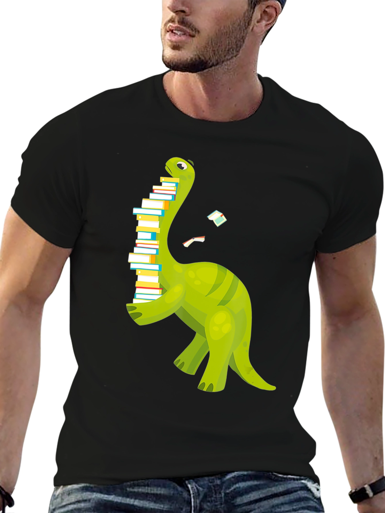Bookworm Dino Tee - Cute Reader T-Shirt