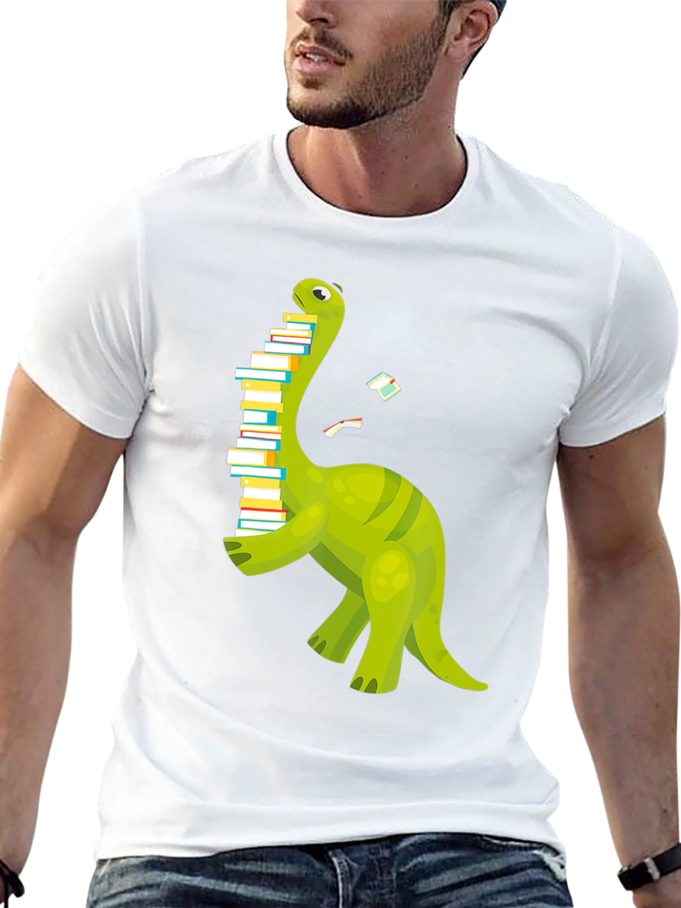Bookworm Dino Tee - Cute Reader T-Shirt