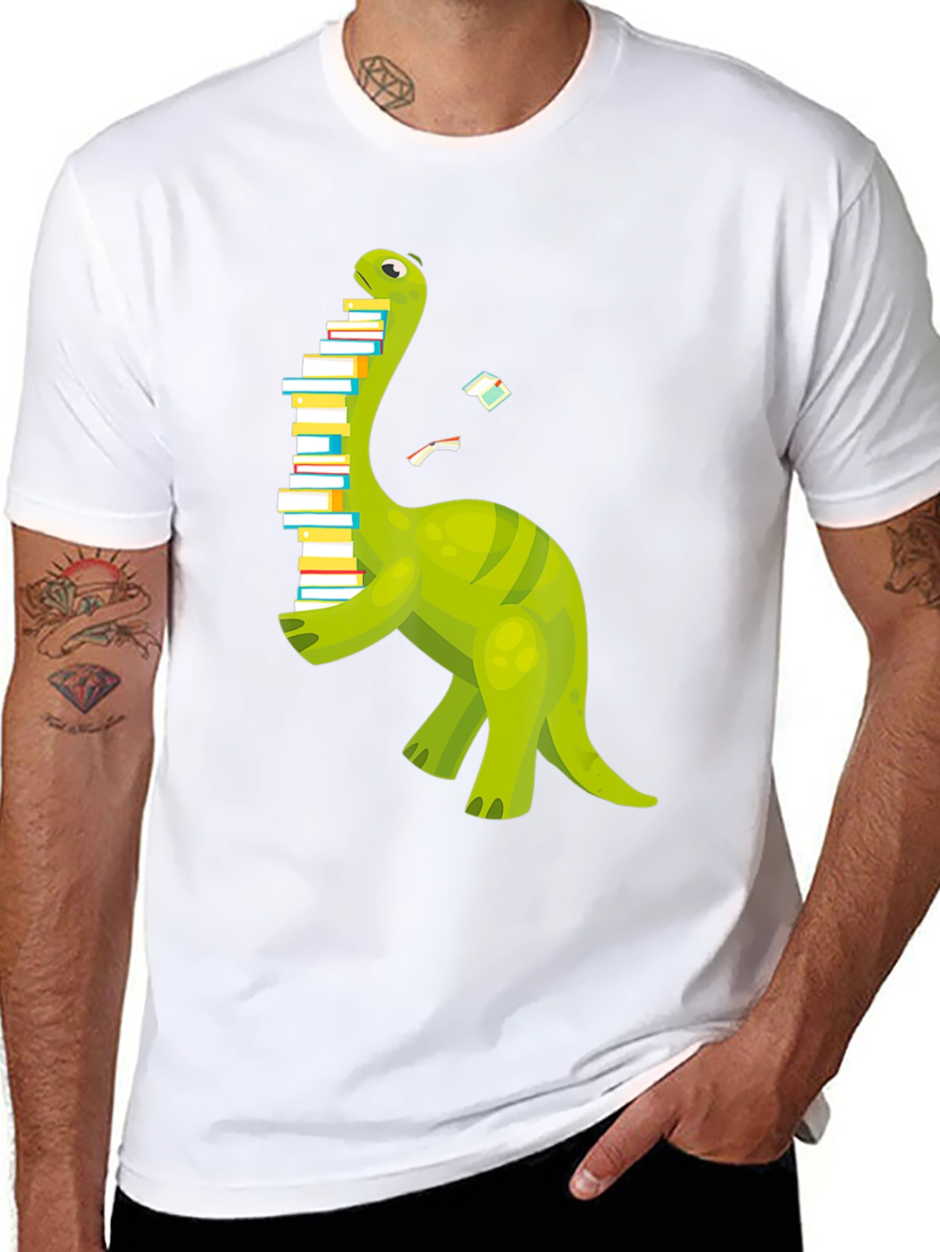 Bookworm Dino Tee - Cute Reader T-Shirt