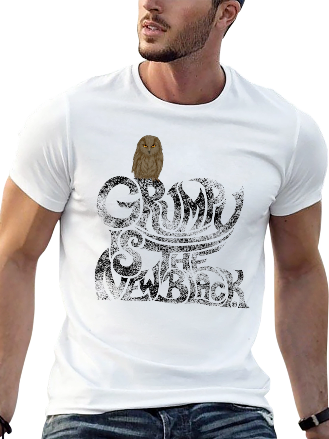 Grumpy Owl Black T-Shirt - Trendy & Unique