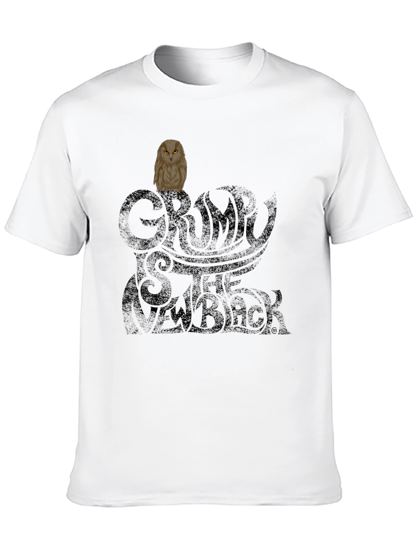 Grumpy Owl Black T-Shirt - Trendy & Unique