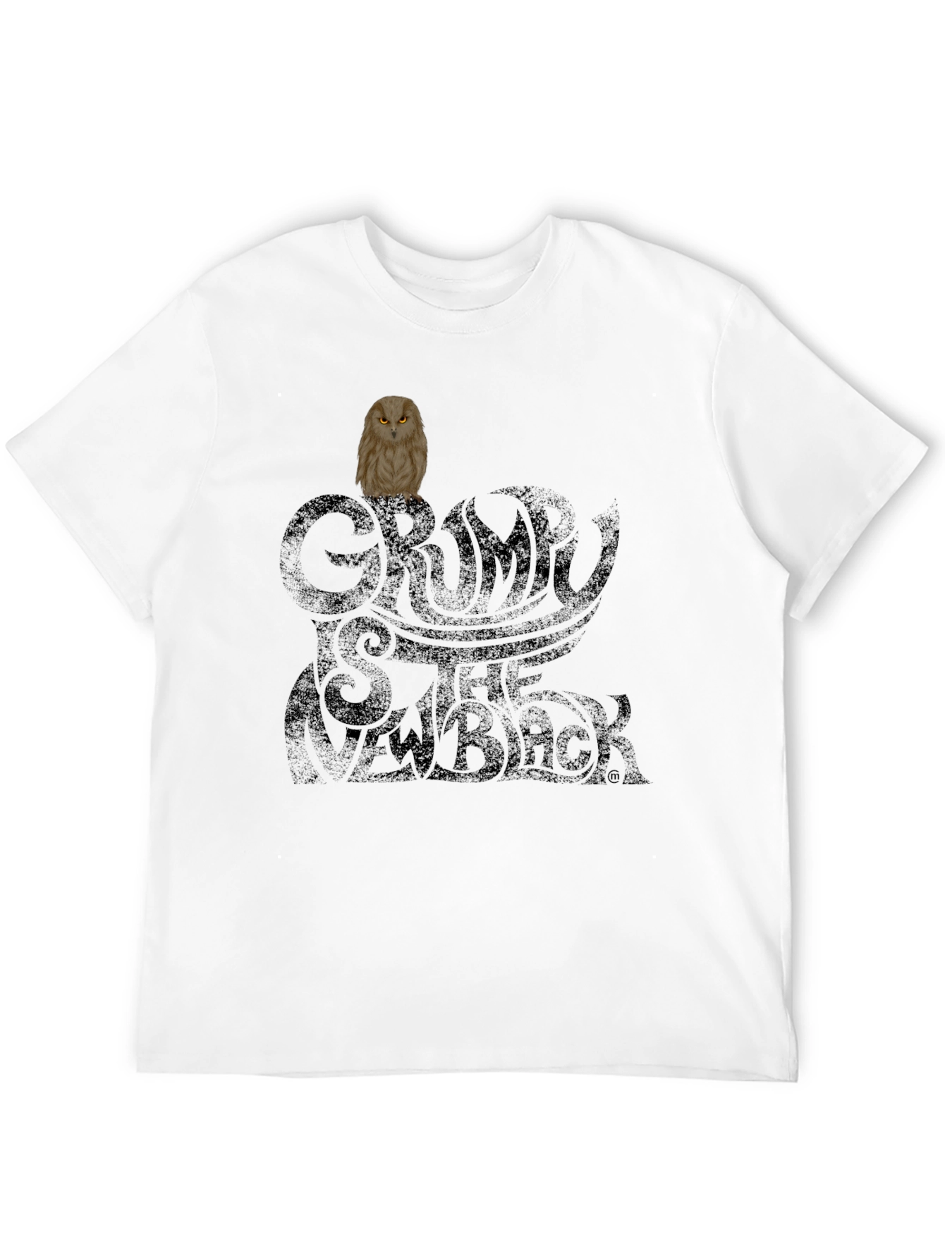 Grumpy Owl Black T-Shirt - Trendy & Unique