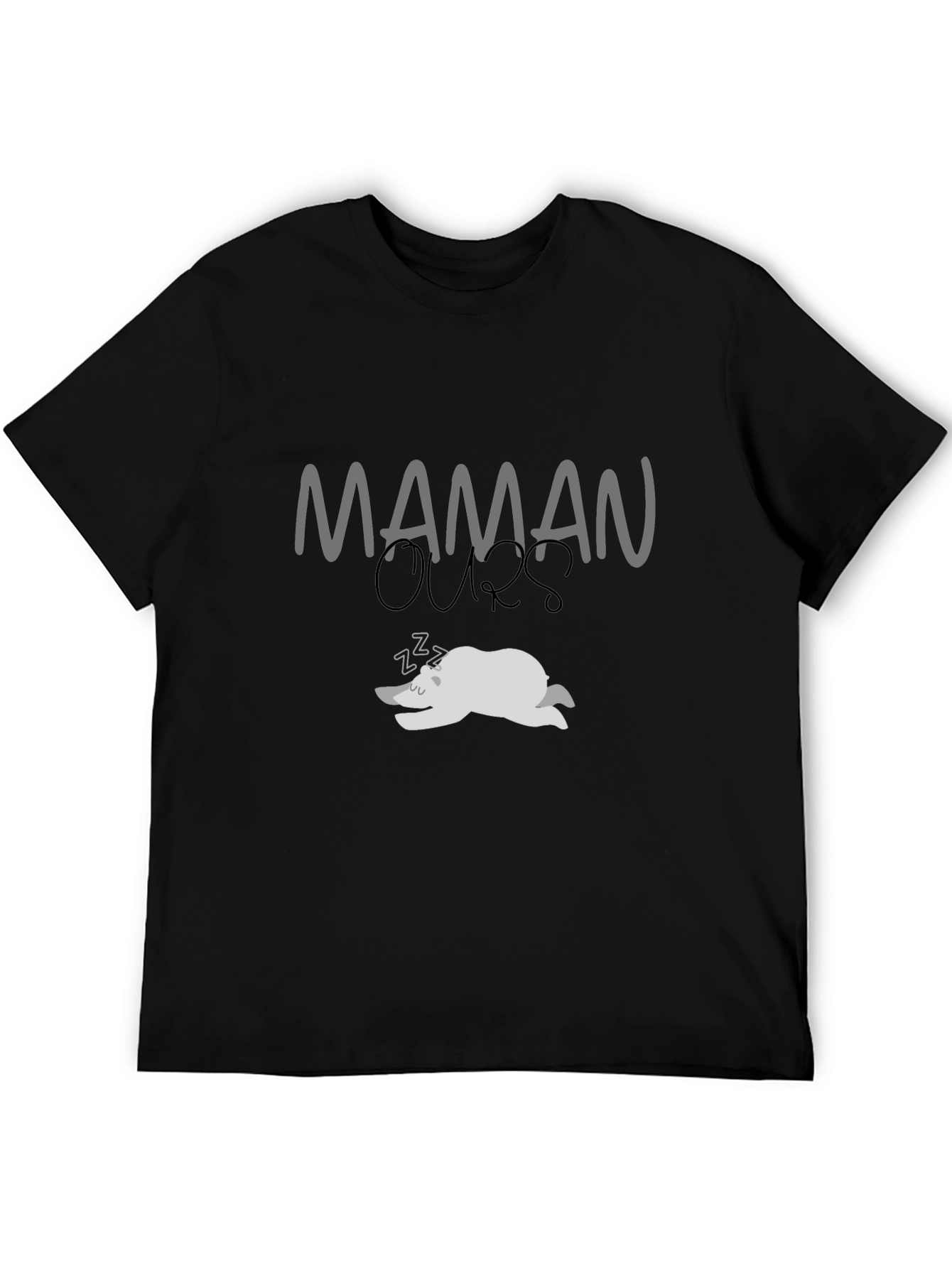 Maman Ours Sleeping Bear Black T-Shirt