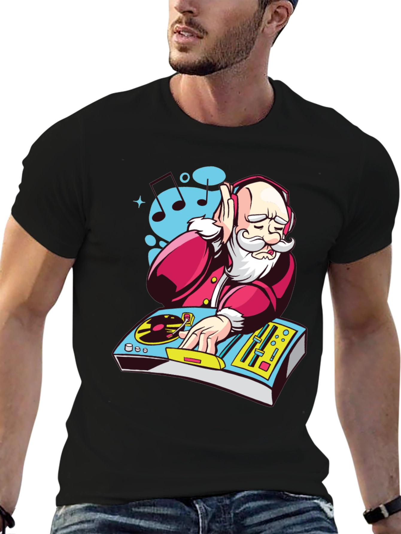 DJ Santa T-Shirt - Holiday Party Fun