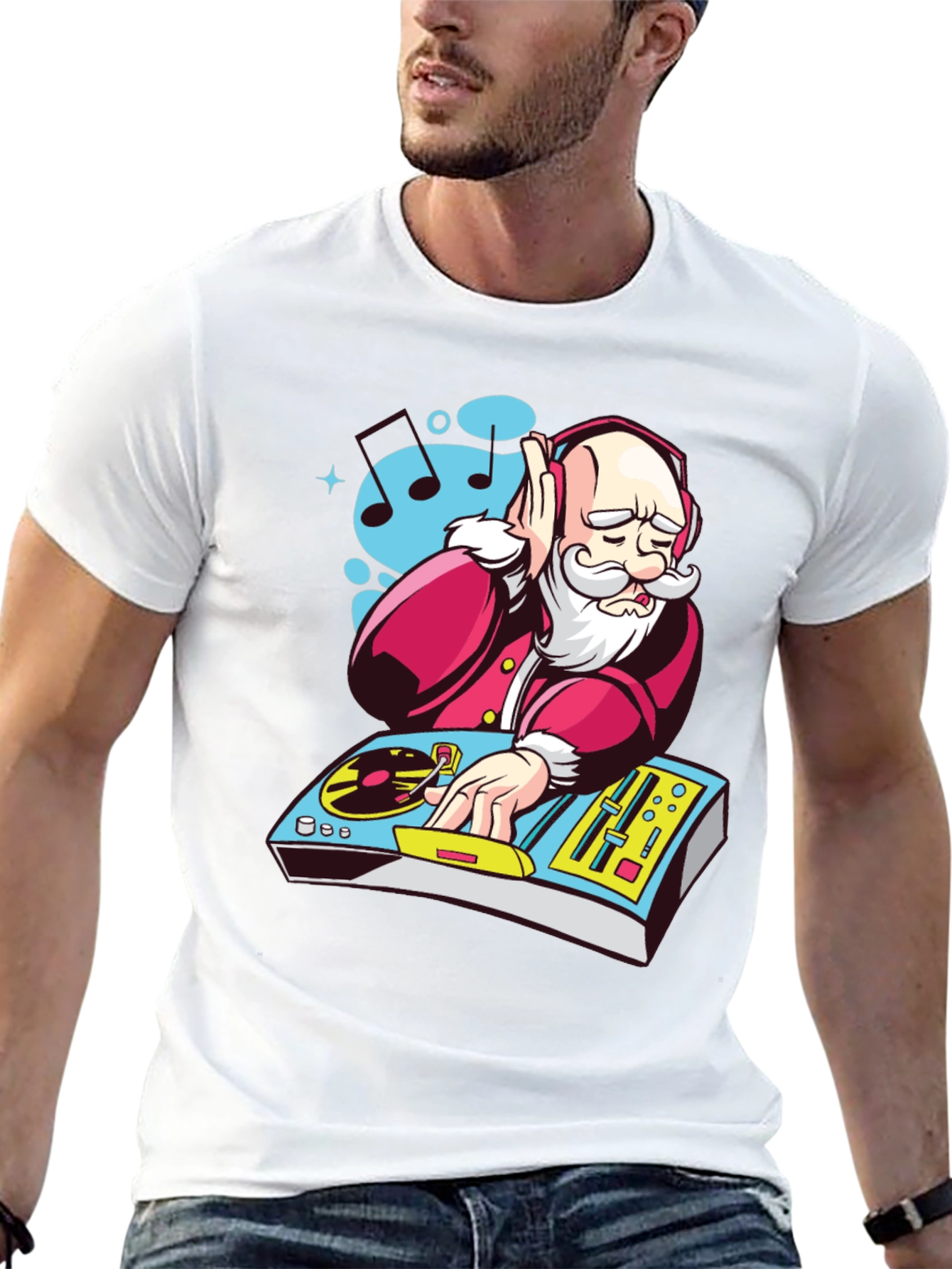 DJ Santa T-Shirt - Holiday Party Fun