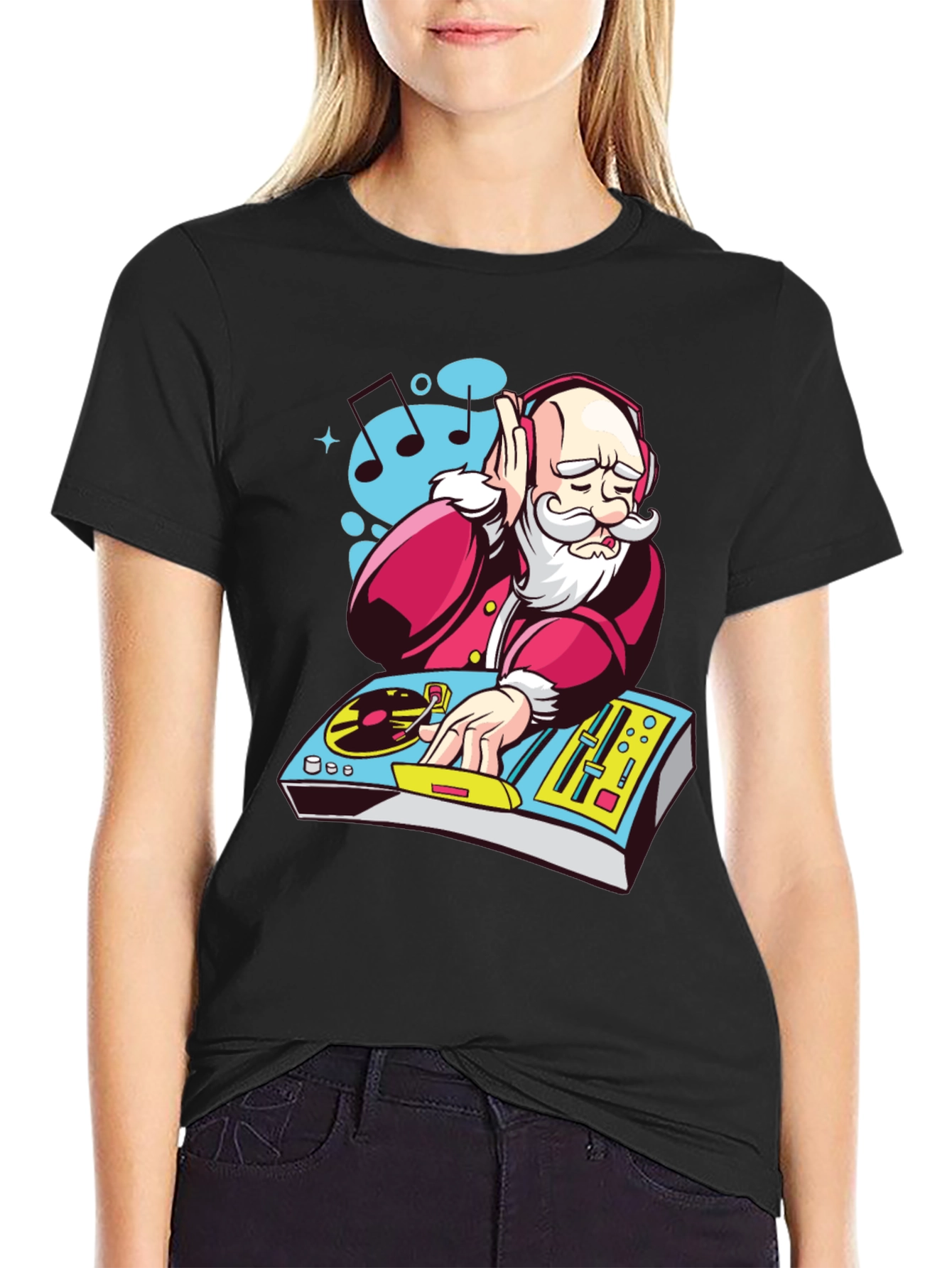 DJ Santa T-Shirt - Holiday Party Fun