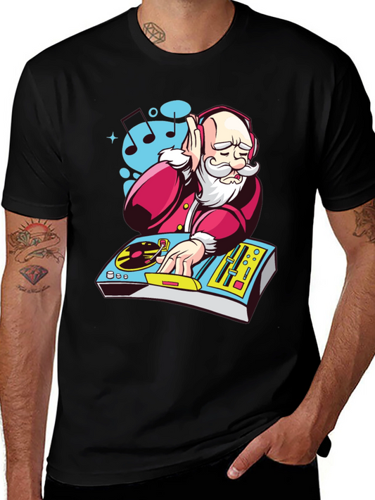 DJ Santa T-Shirt - Holiday Party Fun