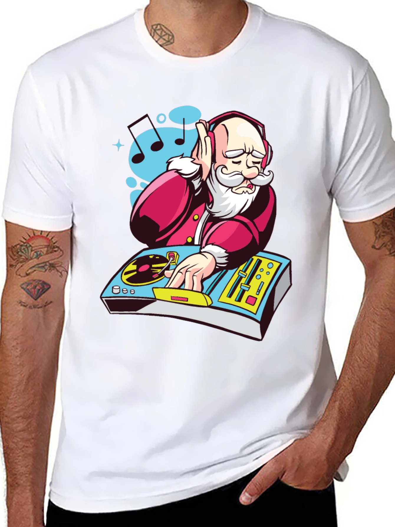 DJ Santa T-Shirt - Holiday Party Fun
