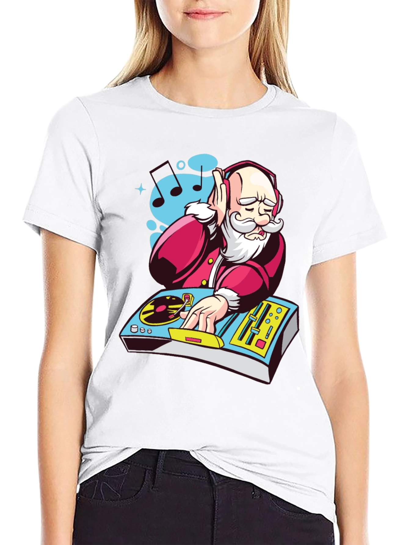 DJ Santa T-Shirt - Holiday Party Fun