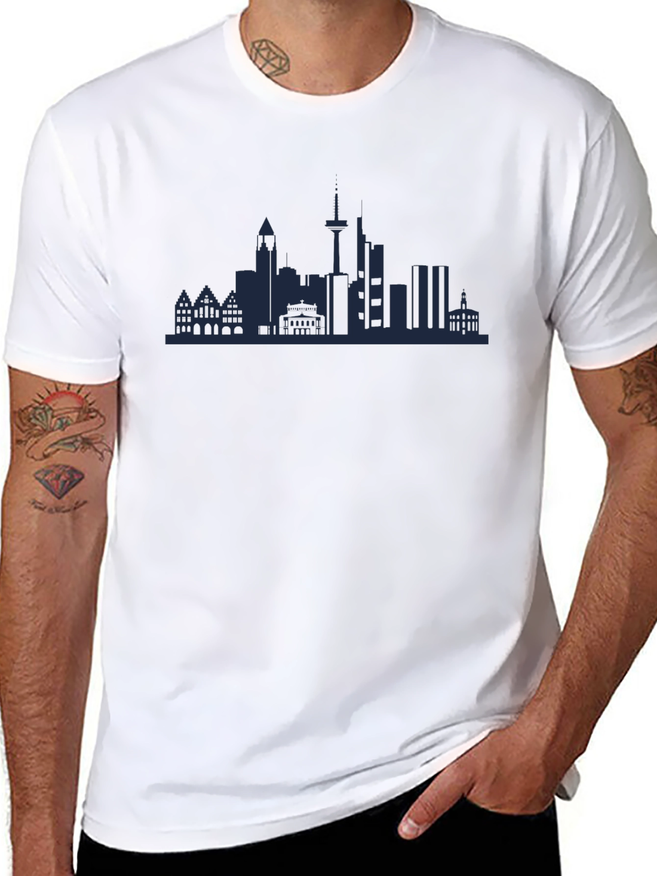 Cityscape Graphic Tee - Black