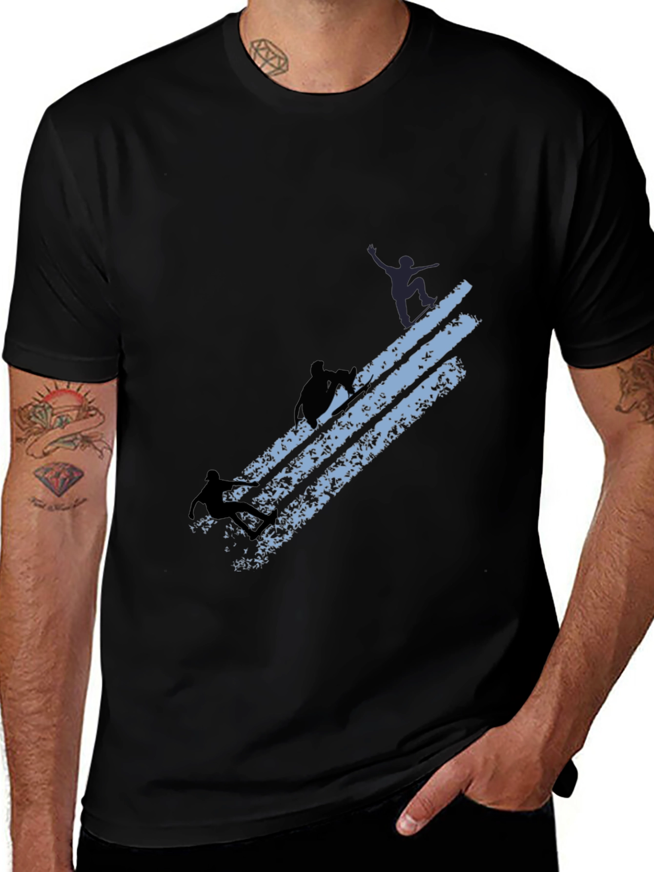 Climbing Crew Graphic Tee - Black