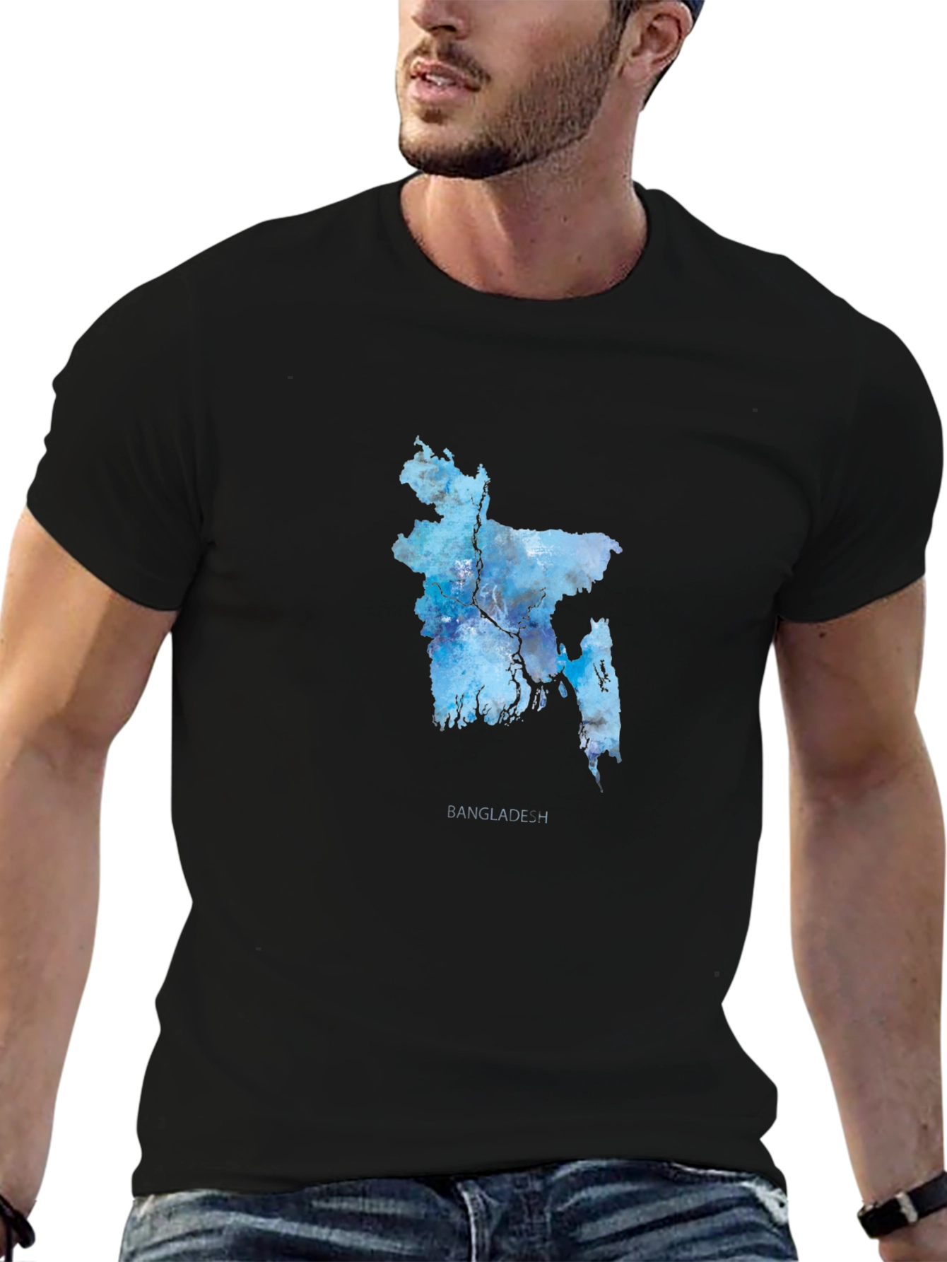Bangladesh Map Watercolor T-Shirt