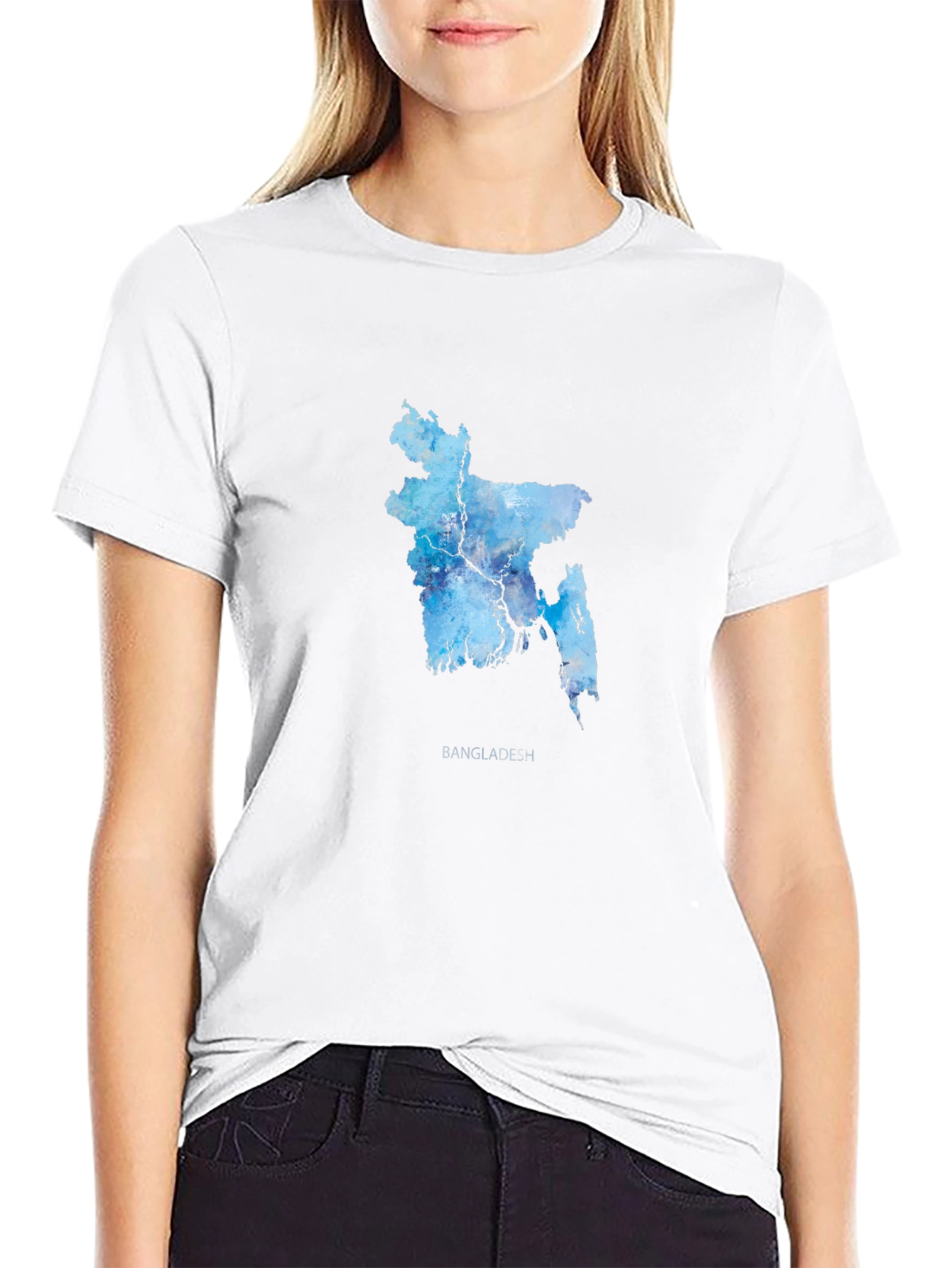Bangladesh Map Watercolor T-Shirt