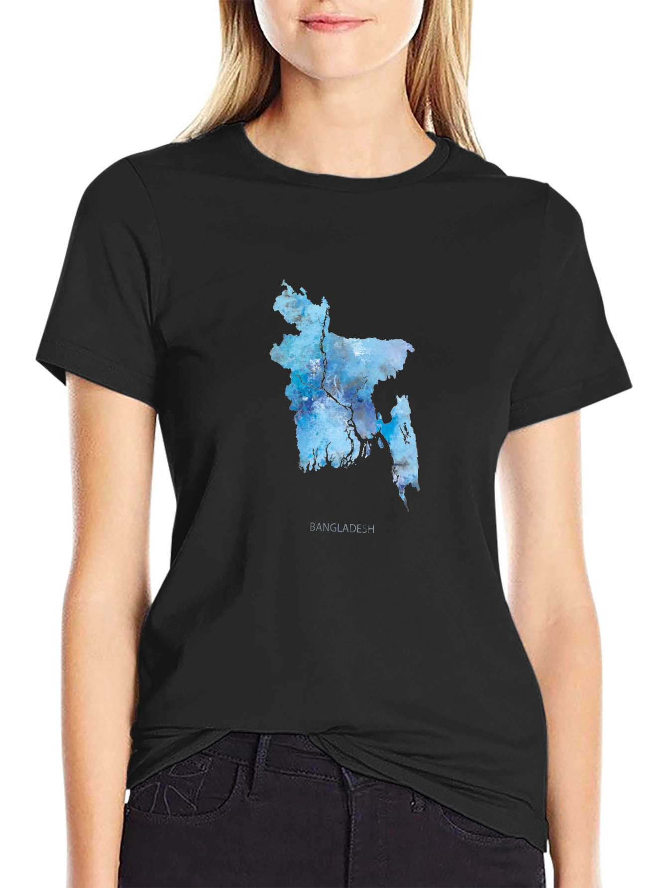 Bangladesh Map Watercolor T-Shirt