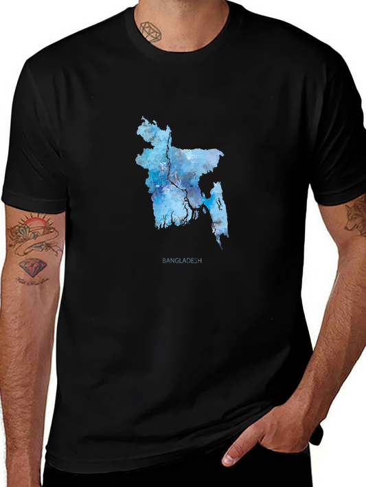 Bangladesh Map Watercolor T-Shirt