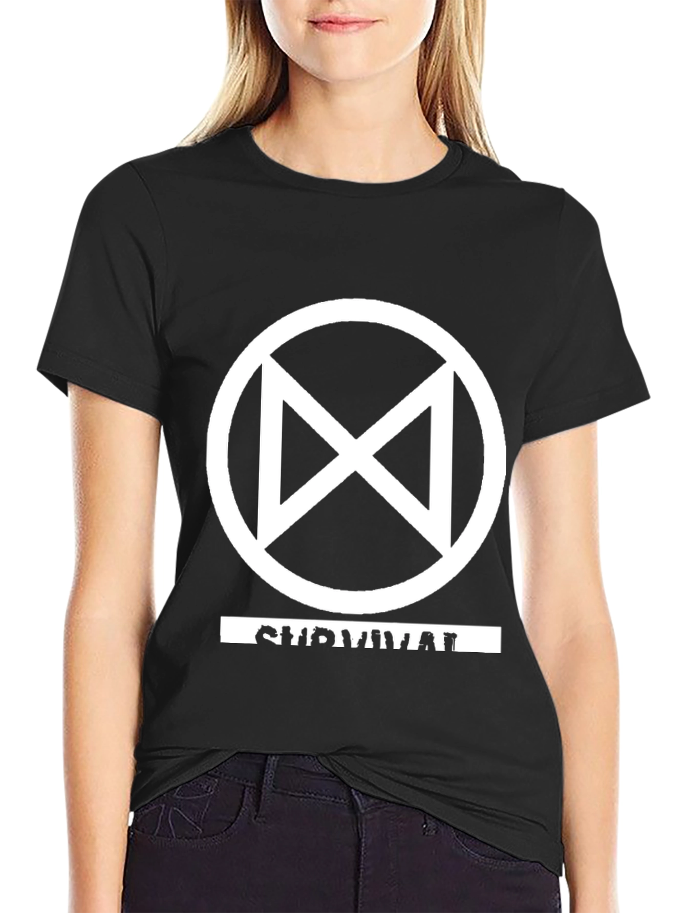Survival Symbol Graphic Tee - Black
