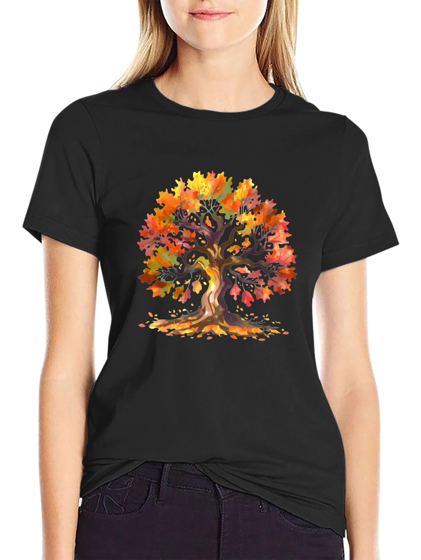 Autumn Tree Graphic Tee - Nature Inspired Shirt