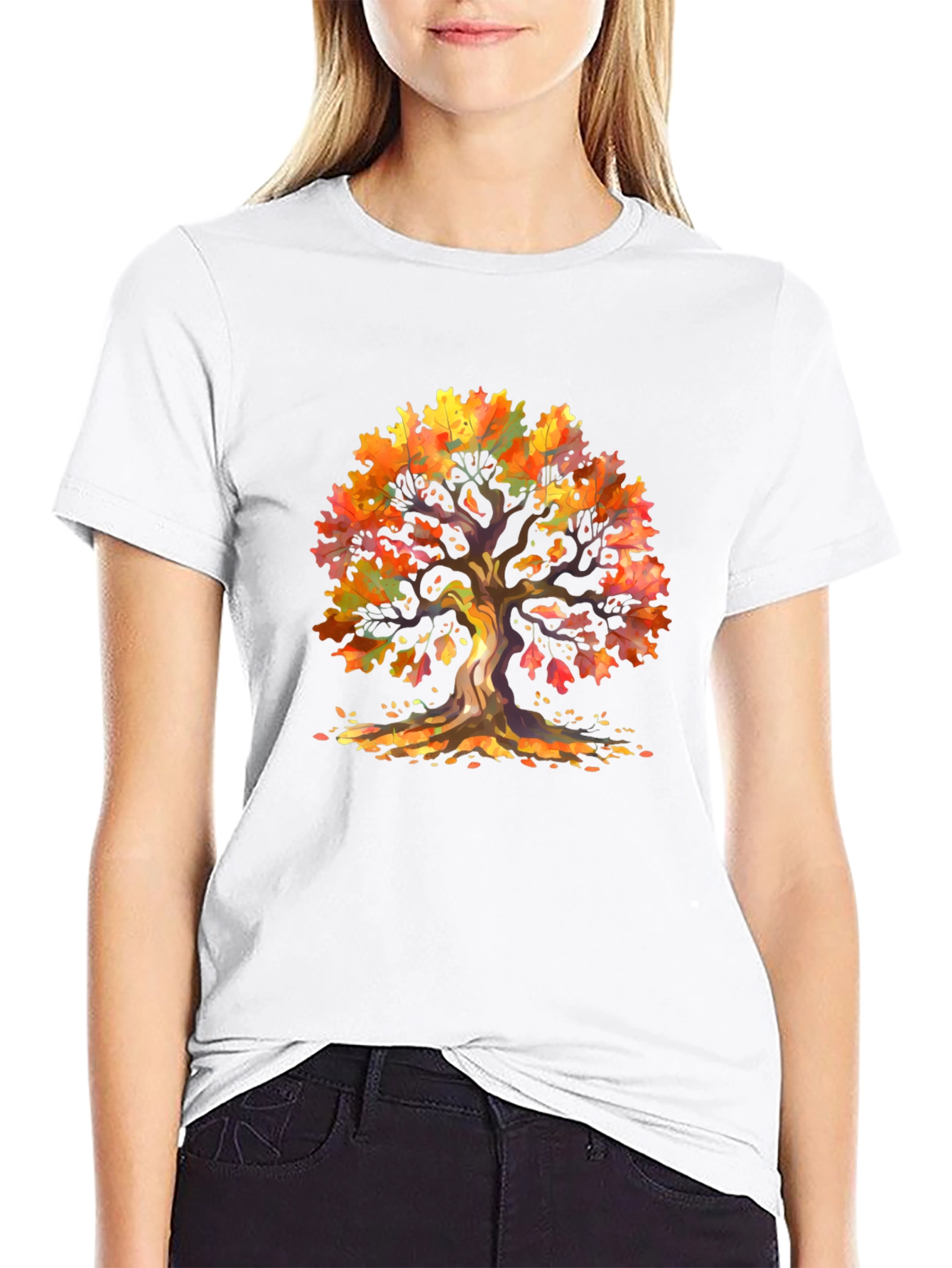 Autumn Tree Graphic Tee - Nature Inspired Shirt