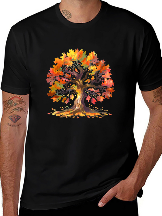 Autumn Tree Graphic Tee - Nature Inspired Shirt
