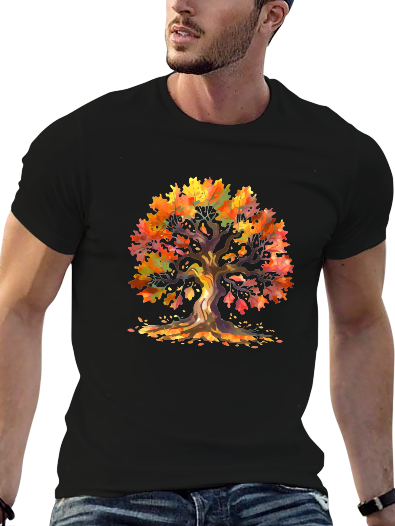 Autumn Tree Graphic Tee - Nature Inspired Shirt
