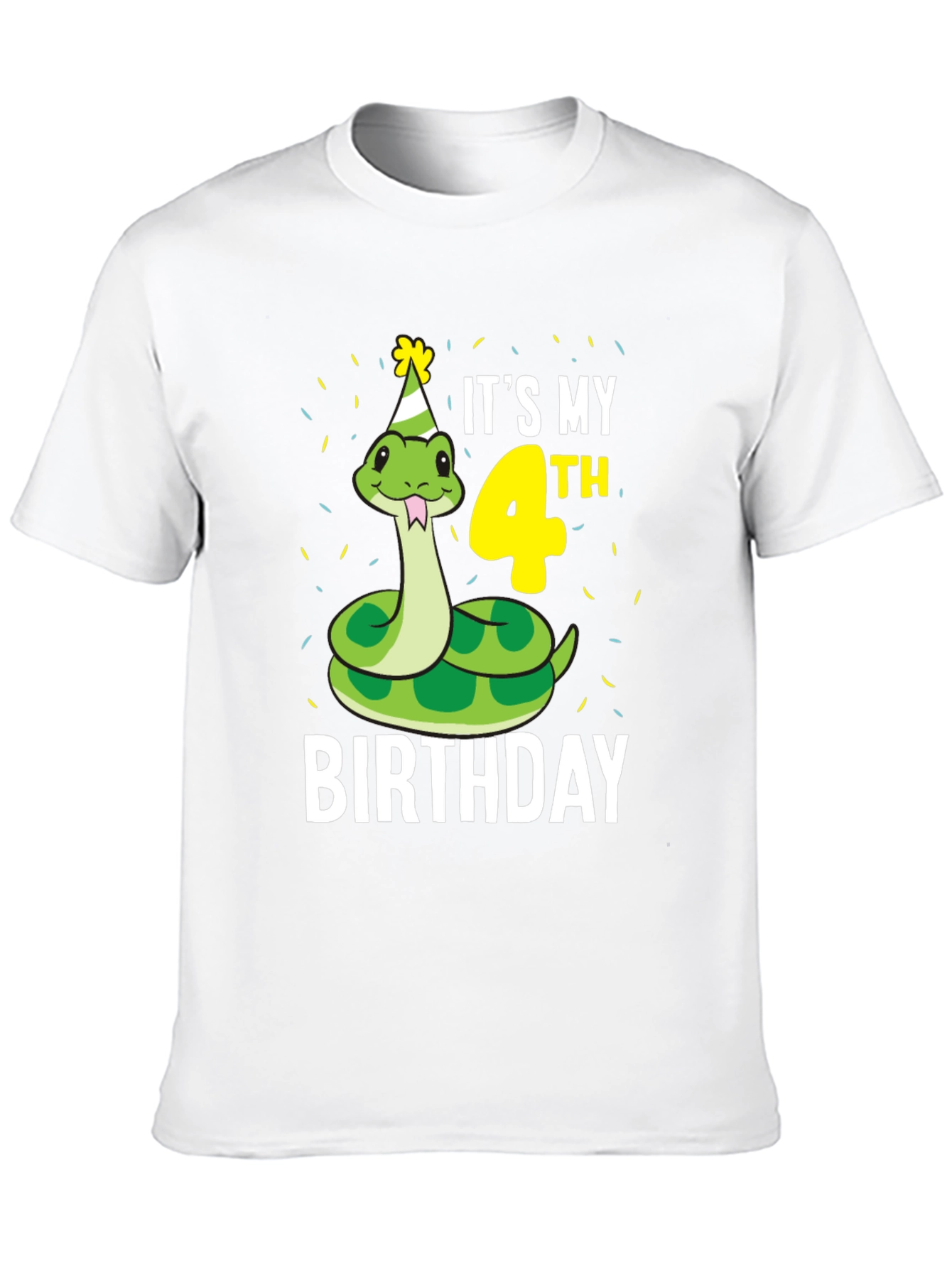 Its My 4th Birthday Snake T-Shirt