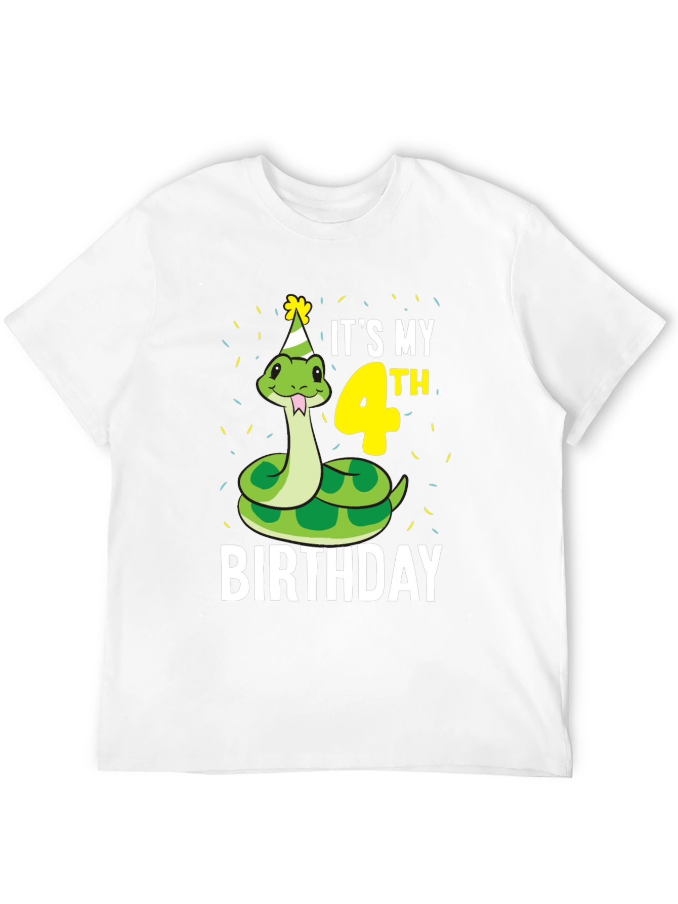 Its My 4th Birthday Snake T-Shirt