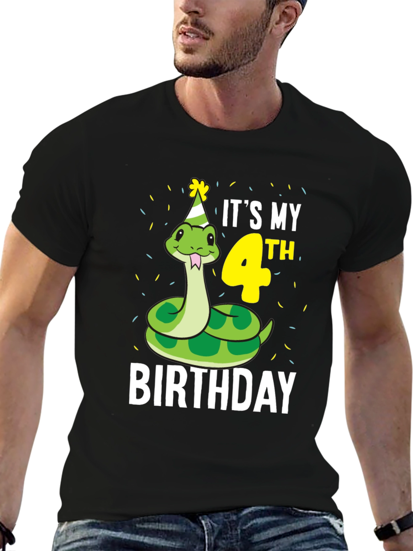 Its My 4th Birthday Snake T-Shirt