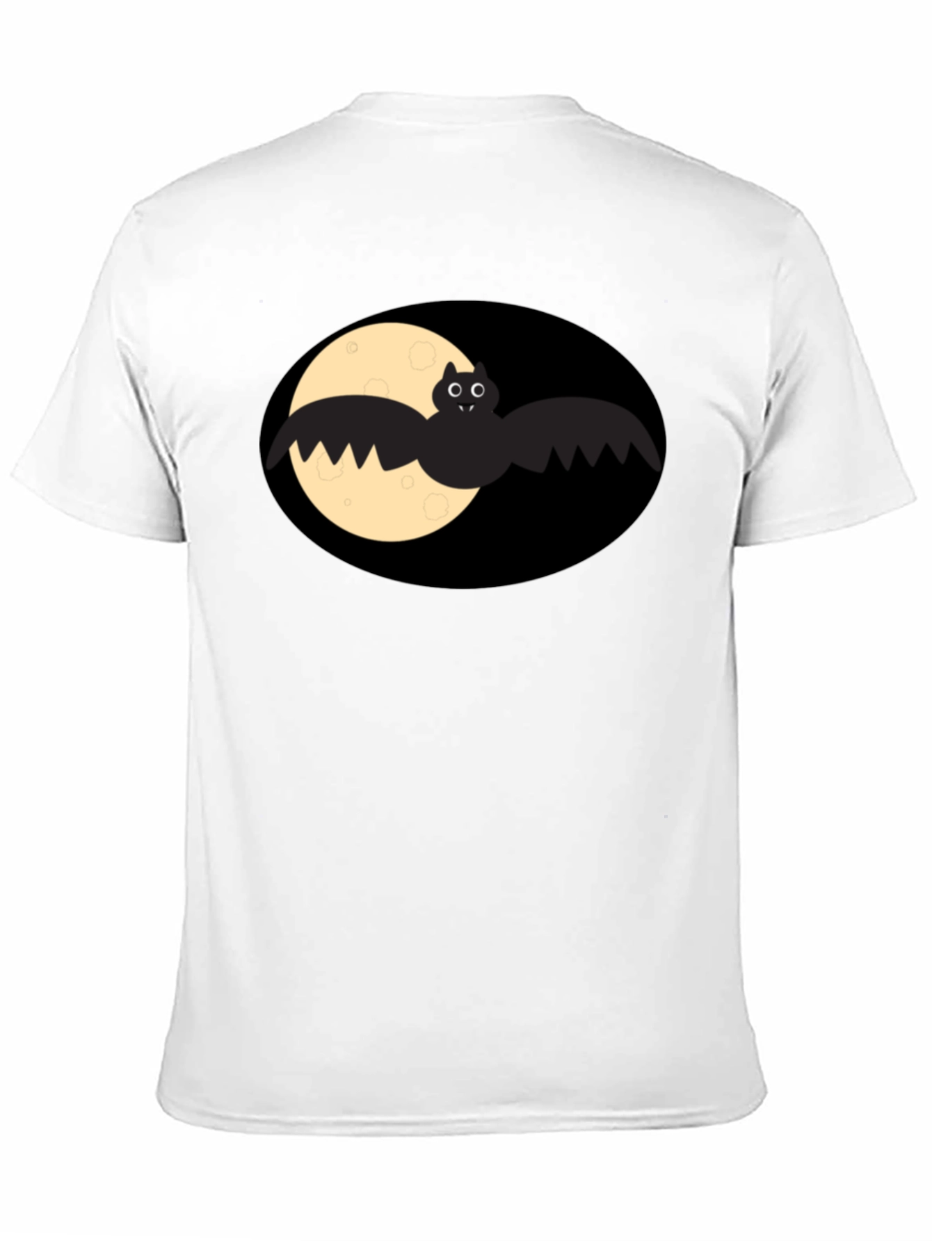 Bat & Moon Graphic Tee - Mens Black T-Shirt