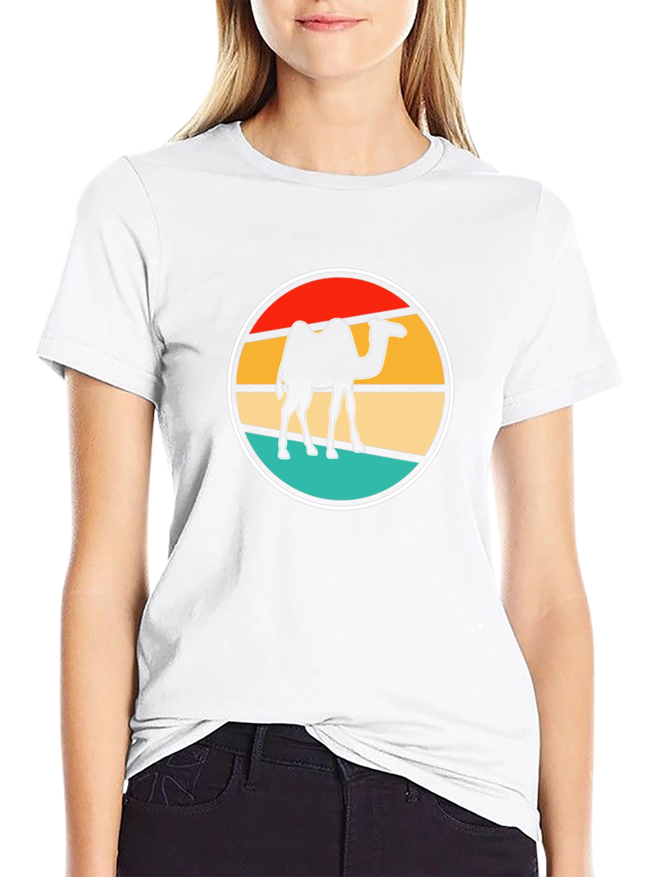 Retro Camel T-Shirt - Desert Vibes