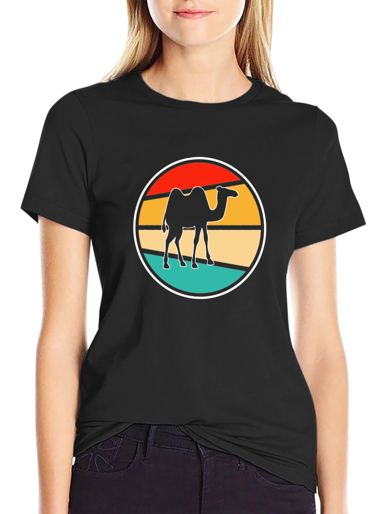 Retro Camel T-Shirt - Desert Vibes