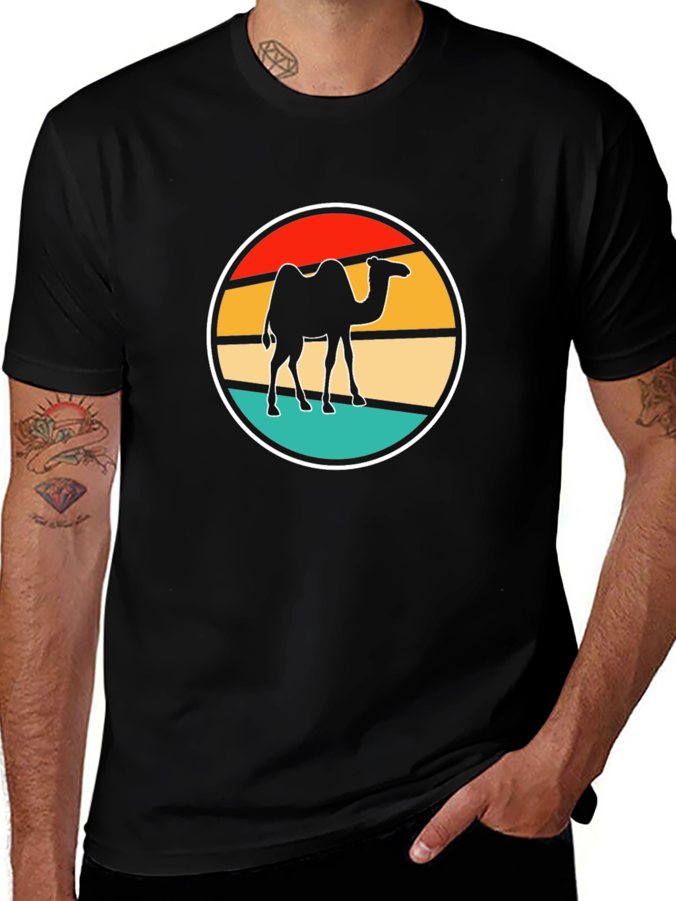 Retro Camel T-Shirt - Desert Vibes