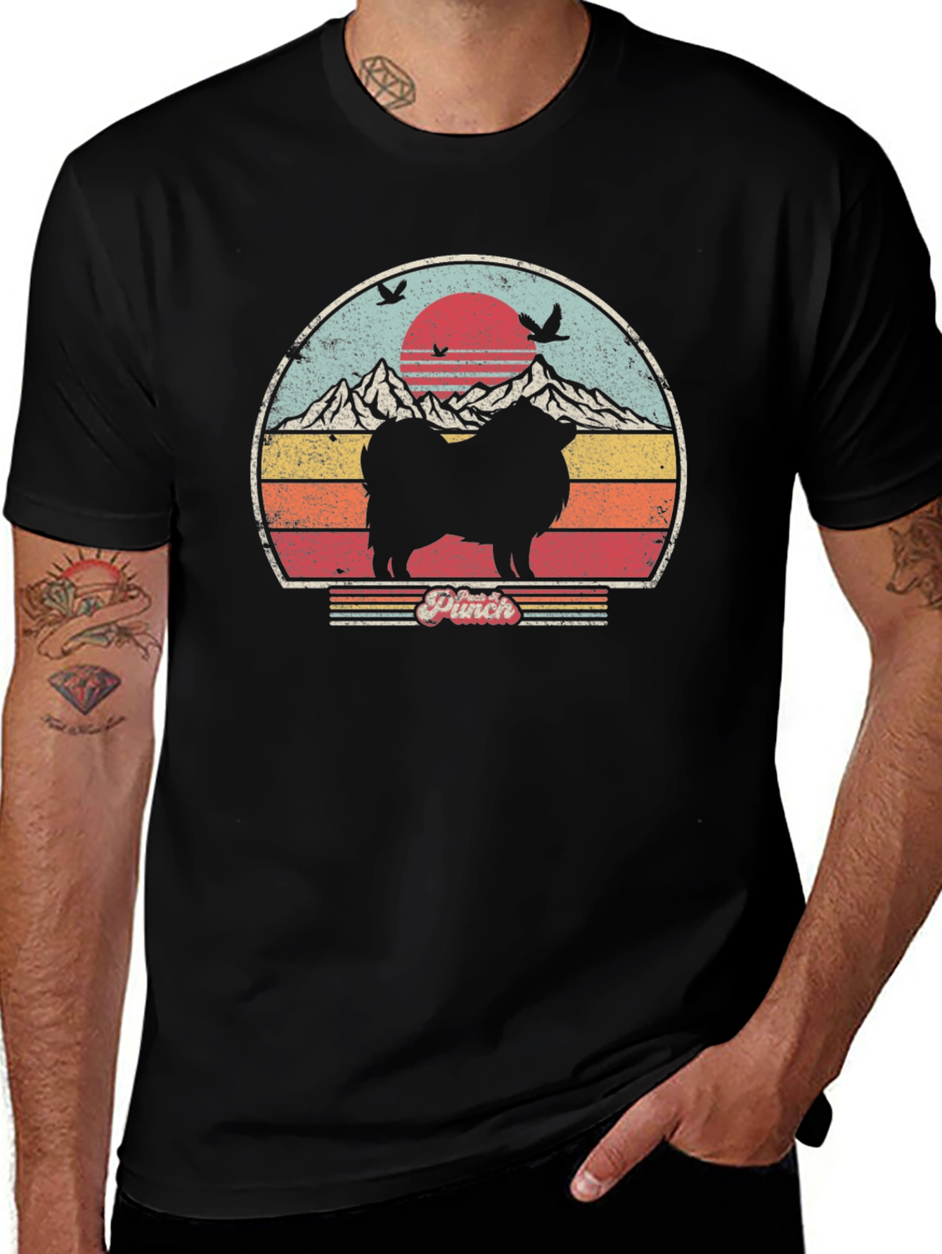 Retro Spitz Silhouette T-Shirt