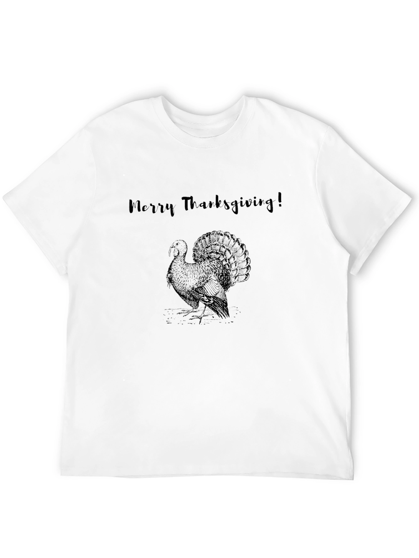 Merry Thanksgiving Turkey Graphic T-Shirt
