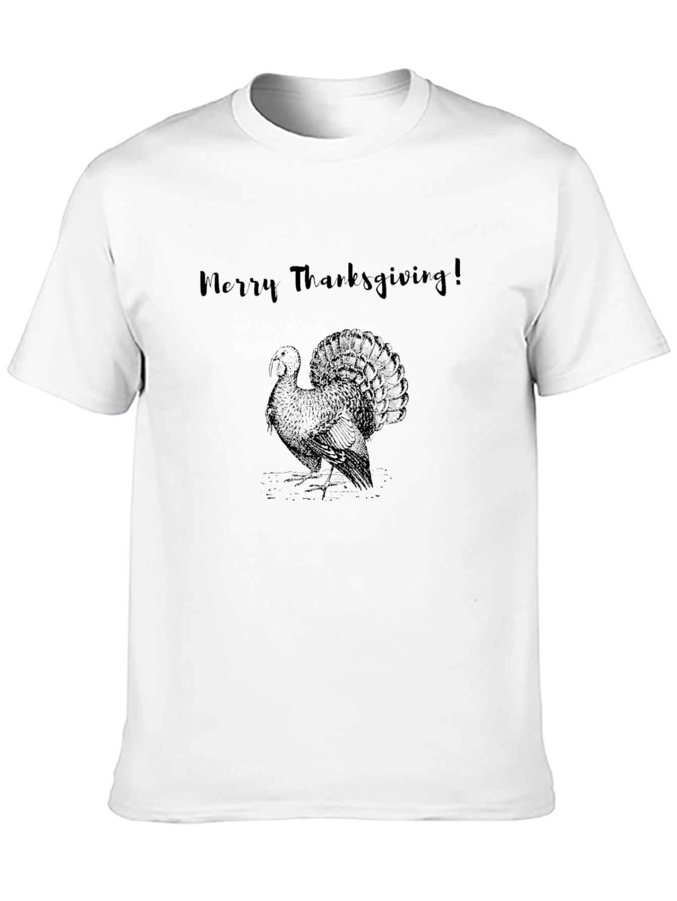 Merry Thanksgiving Turkey Graphic T-Shirt