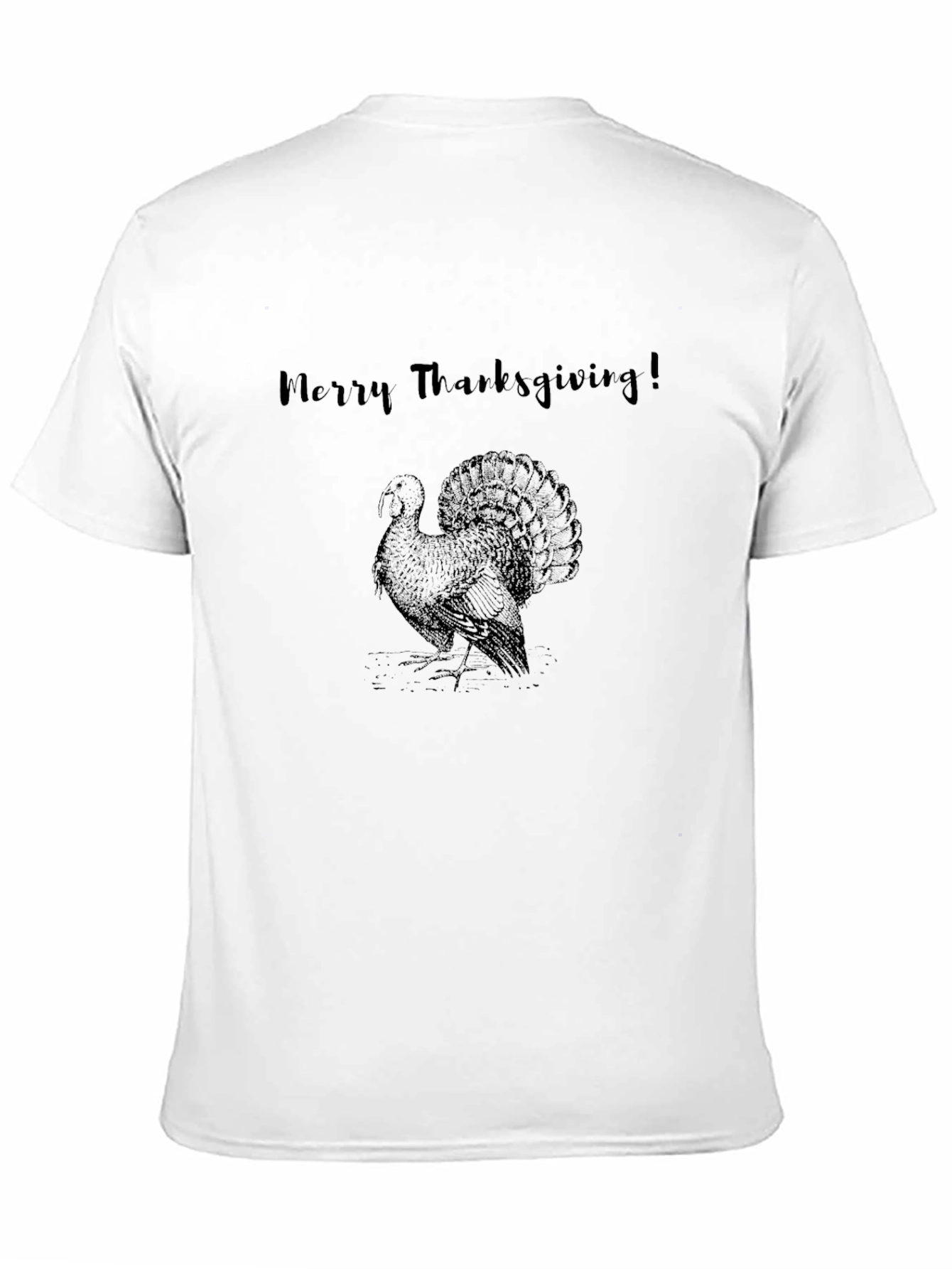 Merry Thanksgiving Turkey Graphic T-Shirt