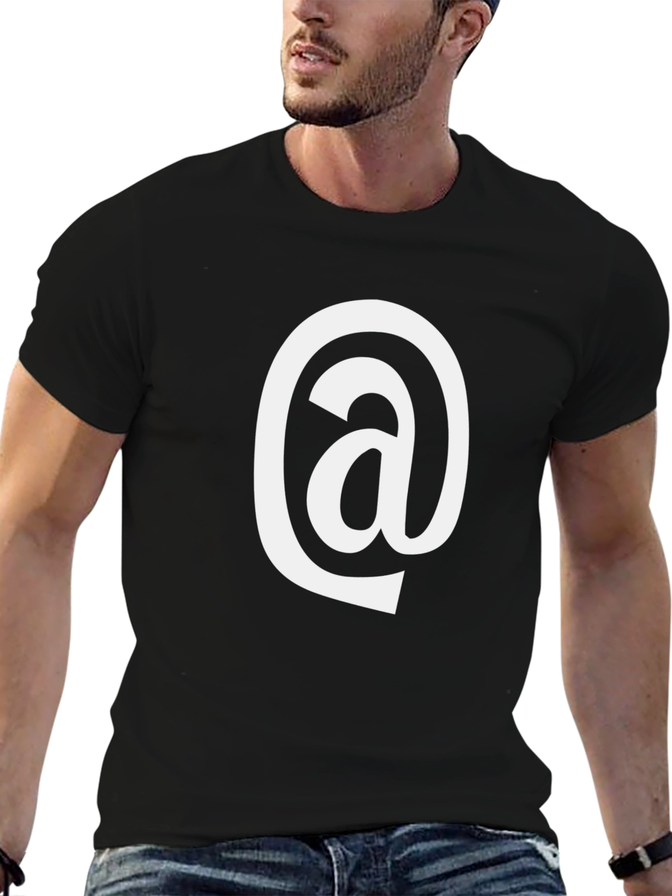 Cool At Sign Black T-Shirt - Mens Fashion