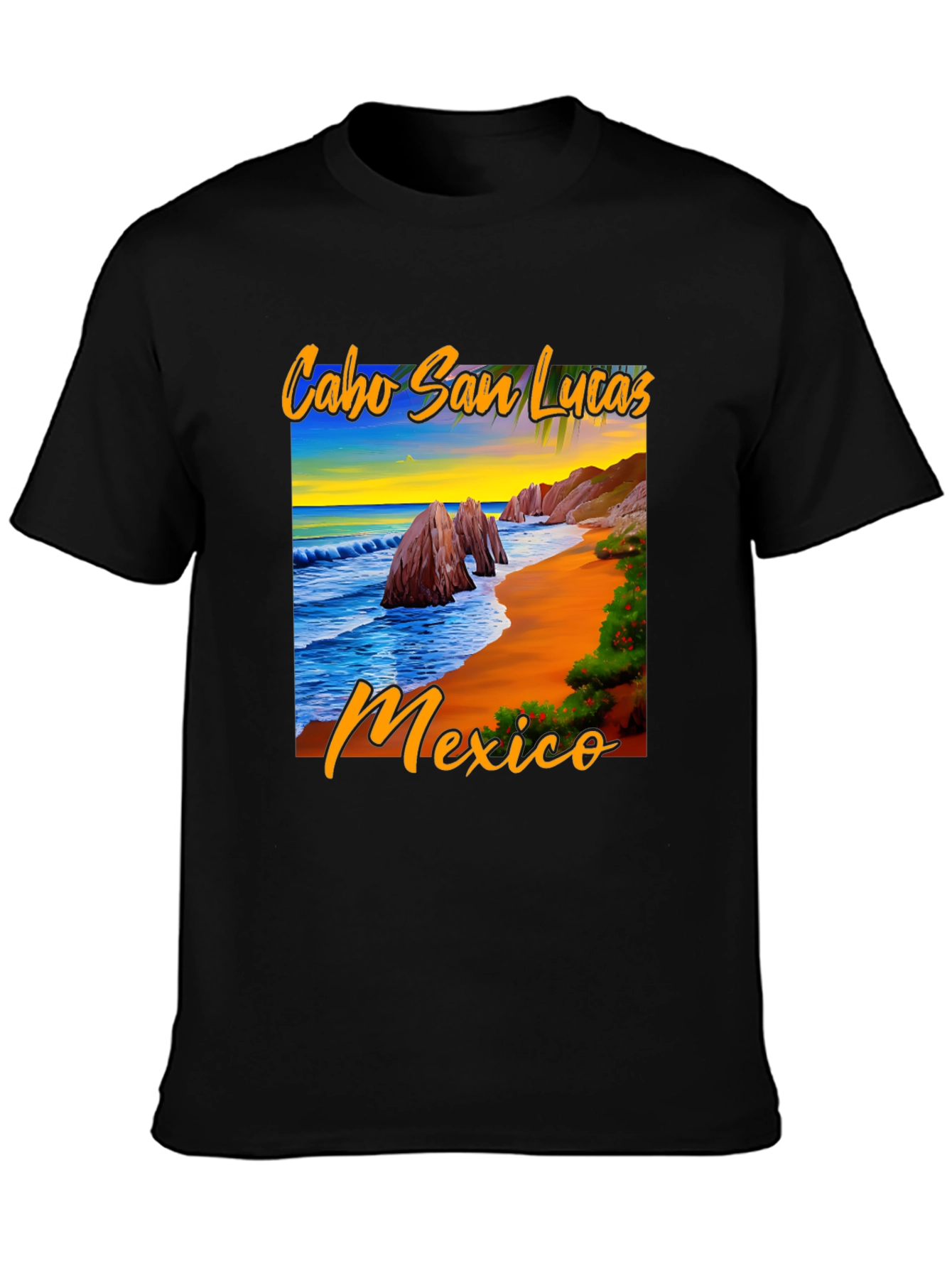 Cabo San Lucas Mexico Graphic Tee - Black