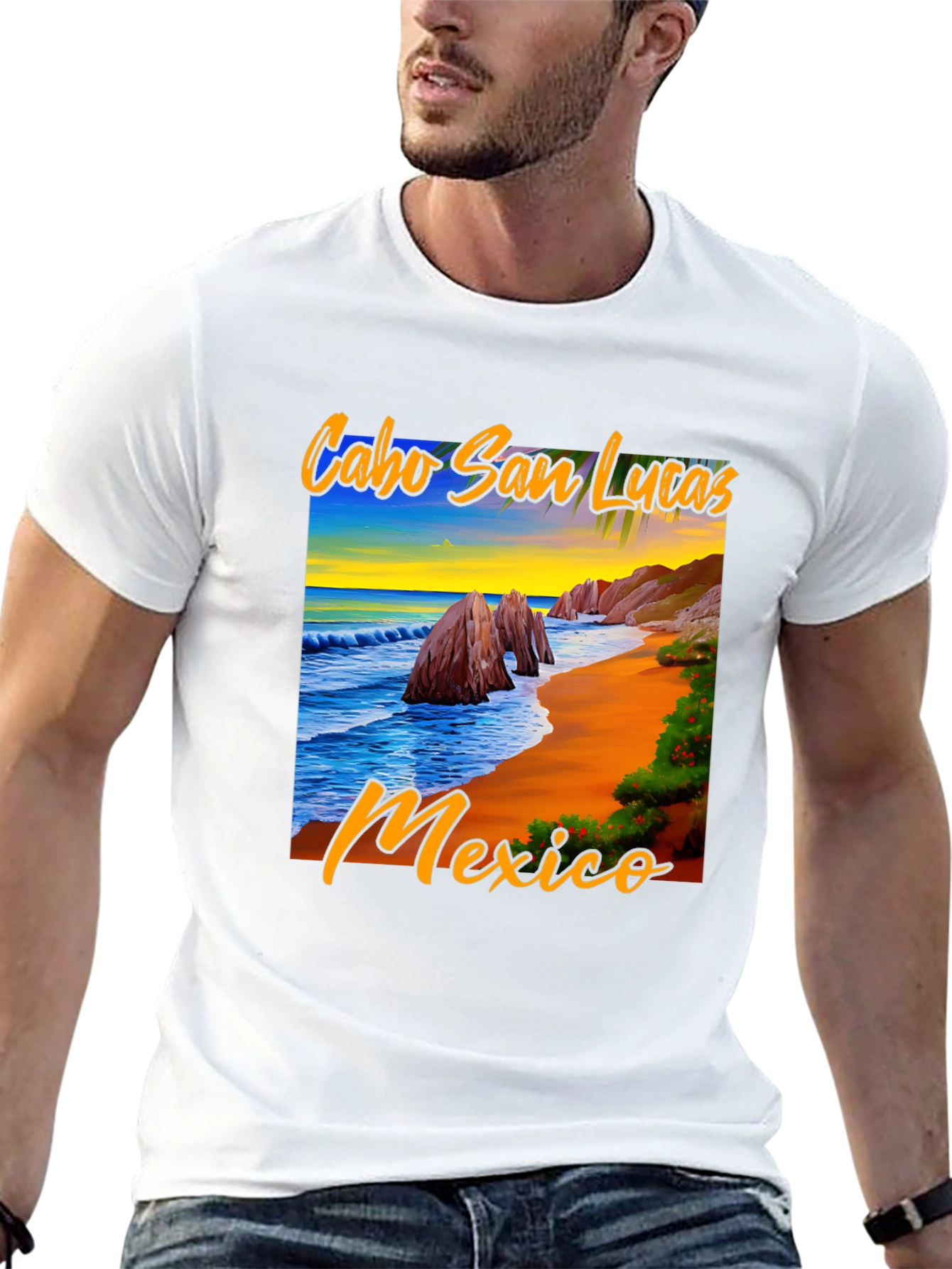 Cabo San Lucas Mexico Graphic Tee - Black
