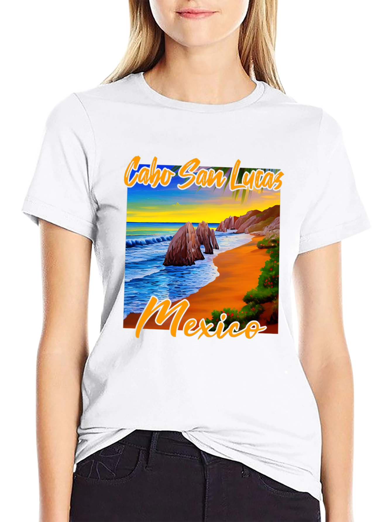 Cabo San Lucas Mexico Graphic Tee - Black