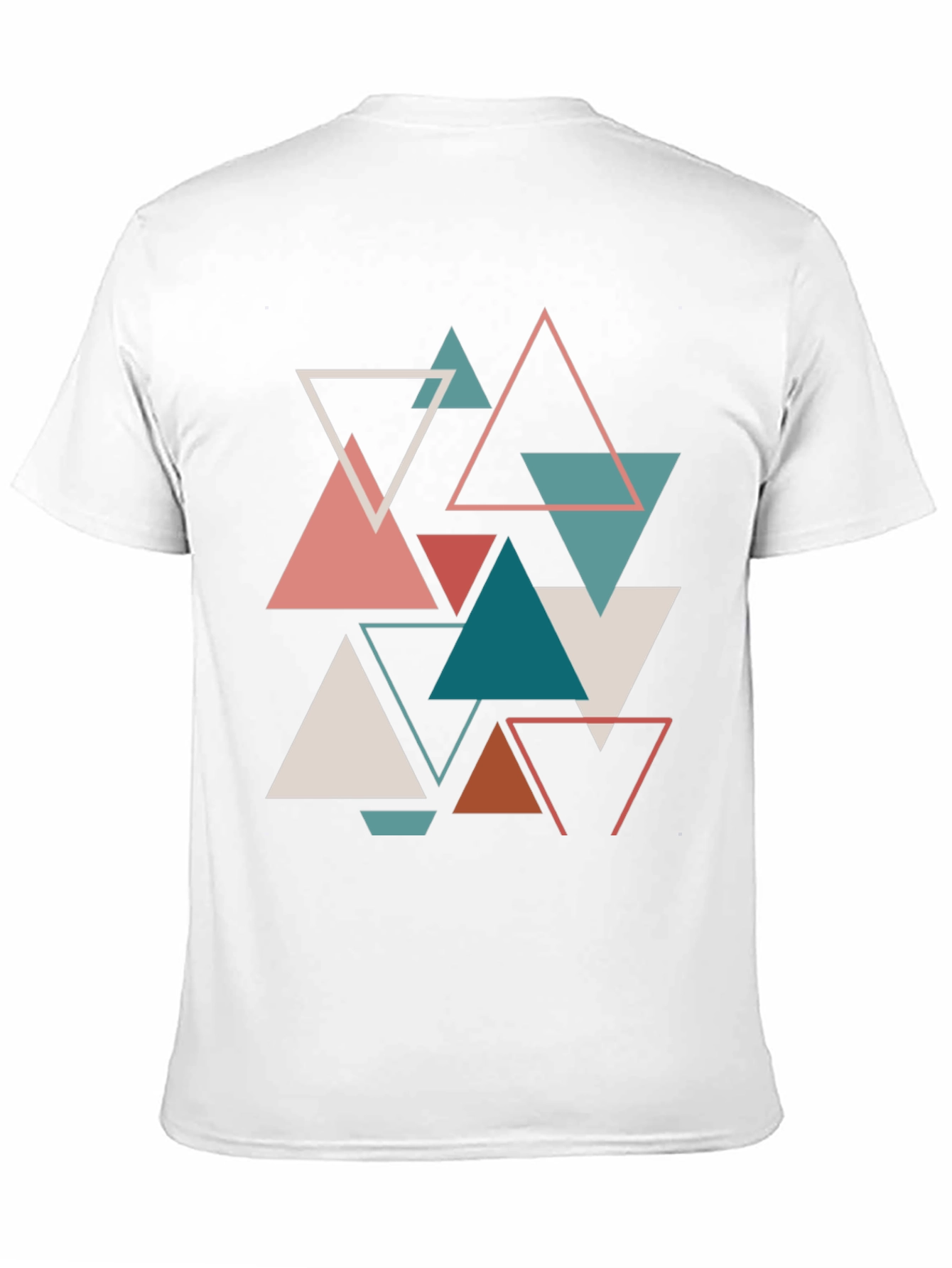 Abstract Geometric Triangle Pattern Graphic Tee