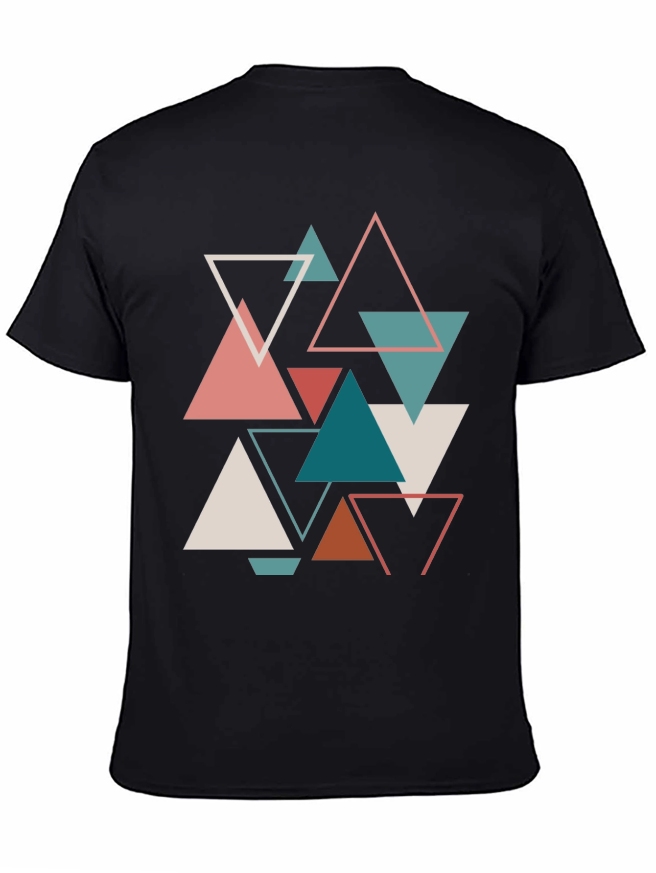 Abstract Geometric Triangle Pattern Graphic Tee