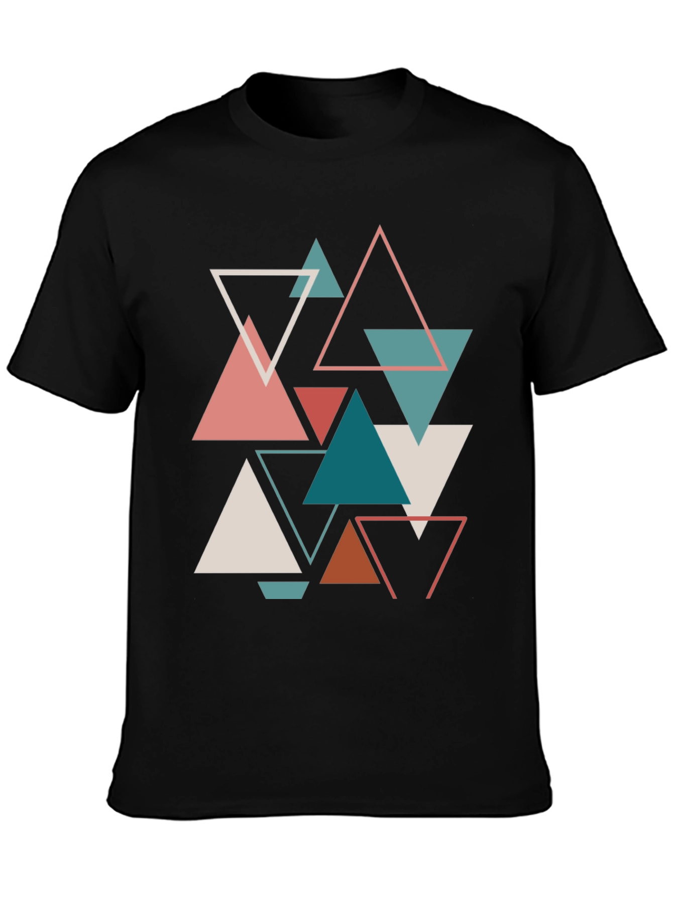 Abstract Geometric Triangle Pattern Graphic Tee