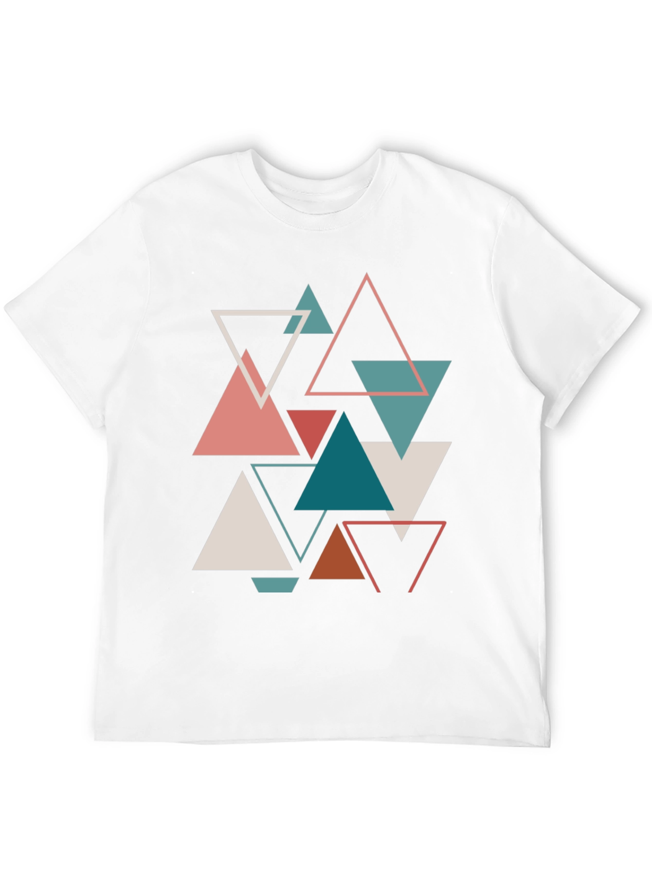 Abstract Geometric Triangle Pattern Graphic Tee