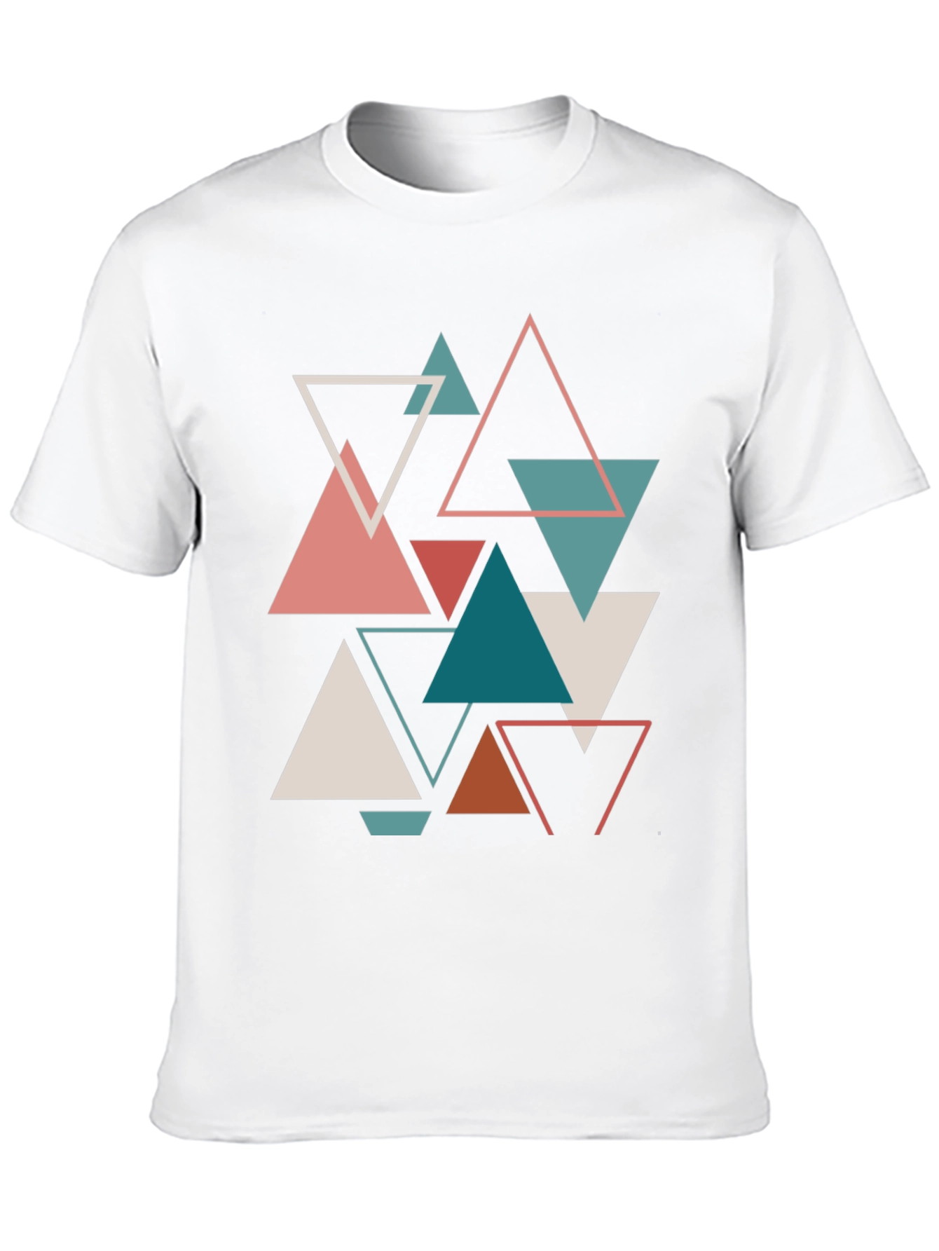 Abstract Geometric Triangle Pattern Graphic Tee