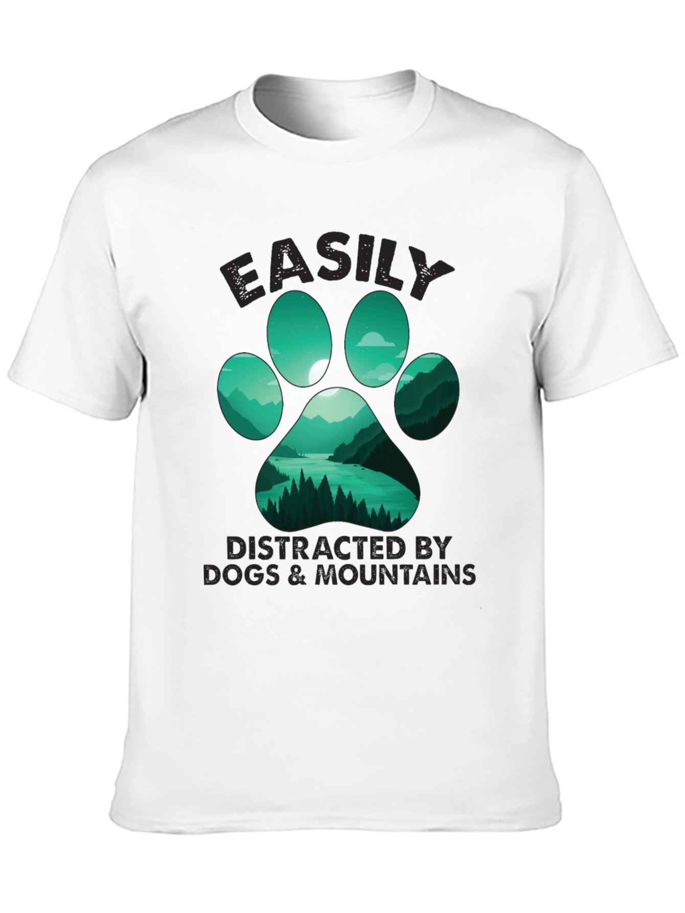 Easily Distracted By Dogs & Mountains T-Shirt