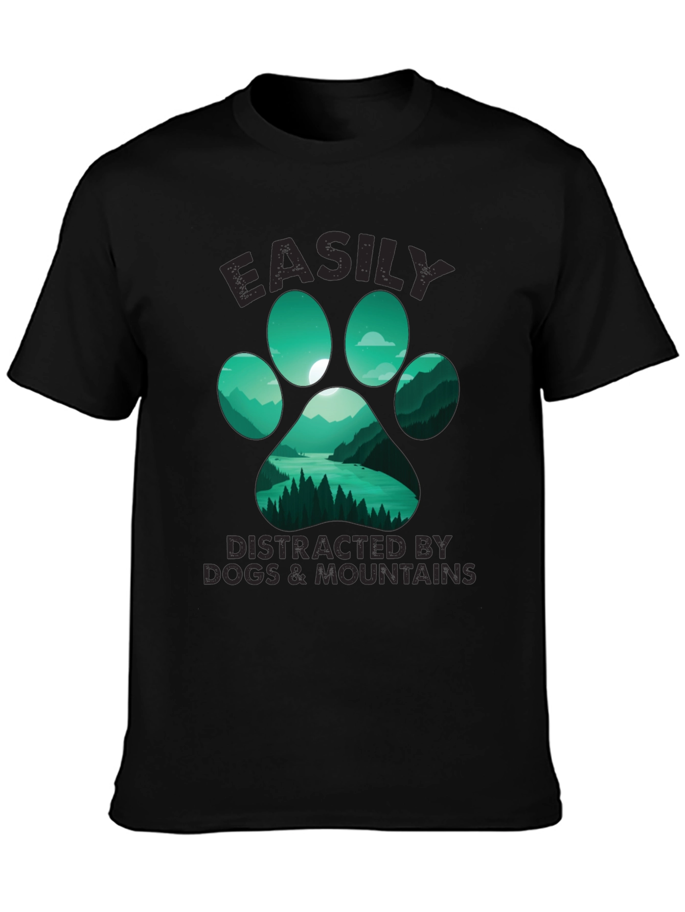 Easily Distracted By Dogs & Mountains T-Shirt