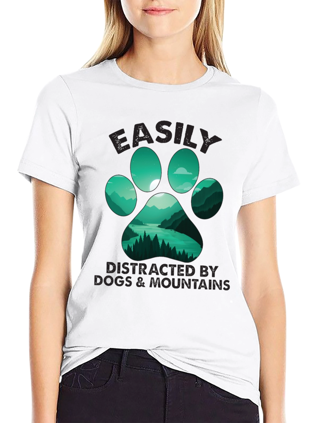 Easily Distracted By Dogs & Mountains T-Shirt