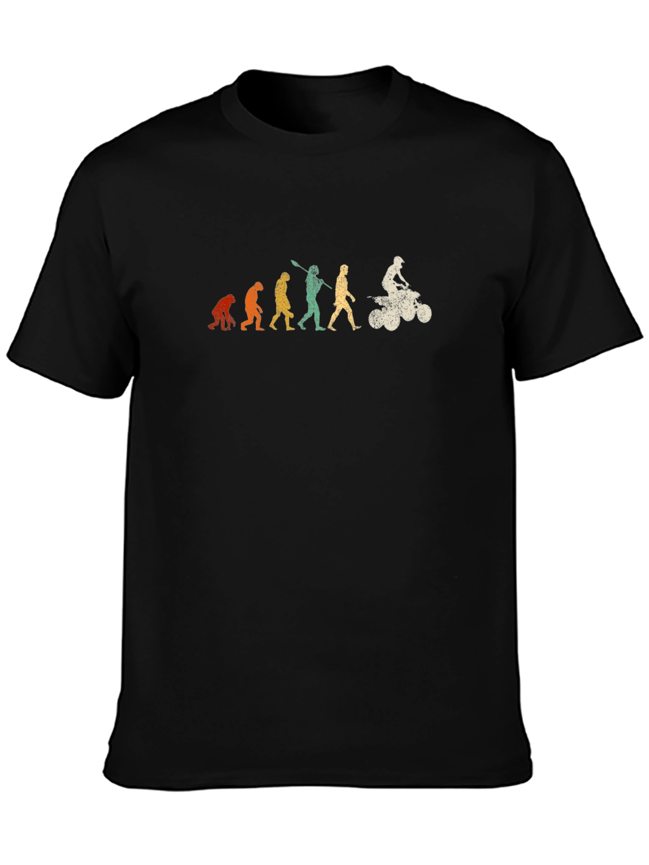 Evolution of ATV Rider Mens Black T-Shirt